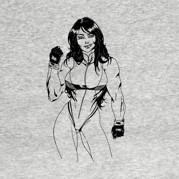 she-hulk flex by black and white prints